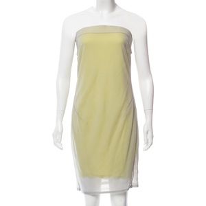 Helmut Lang strapless mini dress